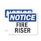 Signmission Fire Riser OSHA Notice Sign, Vinyl Decal, 7in W x 5in L, 2PK OS-2PACK-NS-D-57-L-12654 - alternate 1